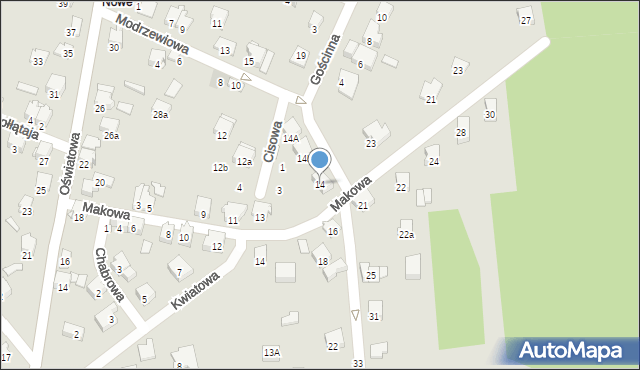 Zawiercie, Modrzewiowa, 14, mapa Zawiercie