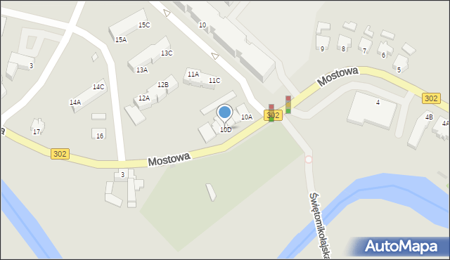 Zbąszyń, Mostowa, 10D, mapa Zbąszyń