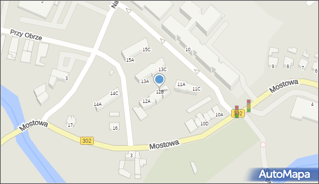 Zbąszyń, Mostowa, 12B, mapa Zbąszyń