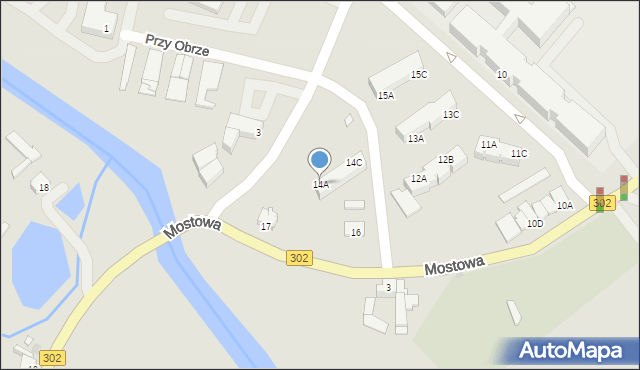Zbąszyń, Mostowa, 14A, mapa Zbąszyń