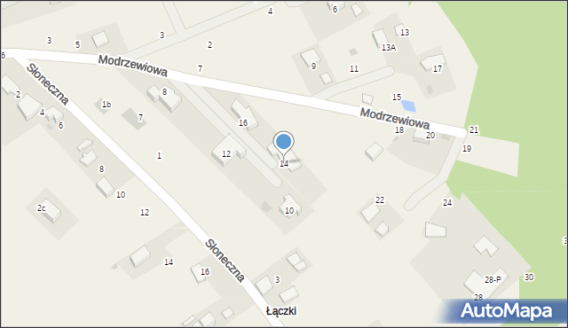 Zelków, Modrzewiowa, 14, mapa Zelków