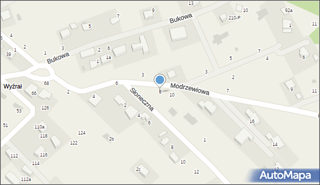 Zelków, Modrzewiowa, 8, mapa Zelków