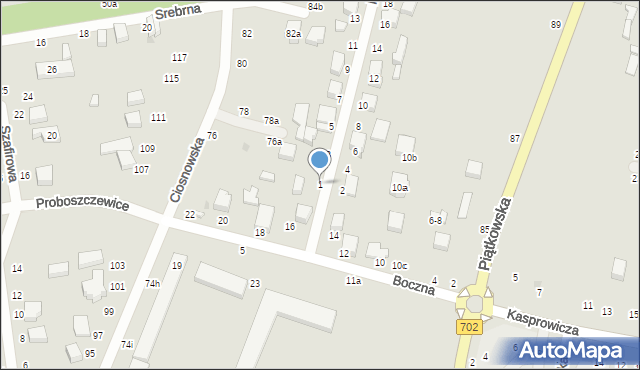 Zgierz, Morenowa, 1, mapa Zgierz