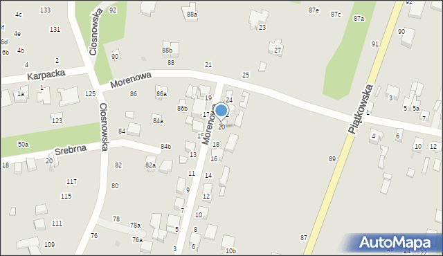 Zgierz, Morenowa, 20, mapa Zgierz