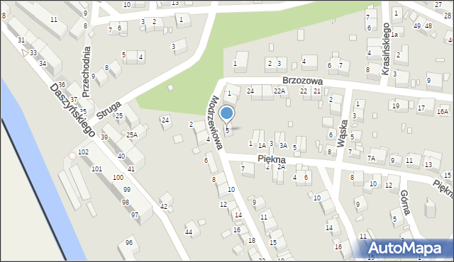 Zgorzelec, Modrzewiowa, 5, mapa Zgorzelec