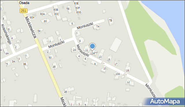 Żnin, Moniuszki Stanisława, 11A, mapa Żnin