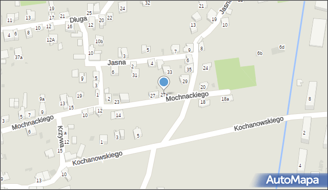 Żywiec, Mochnackiego, 27a, mapa Żywiec