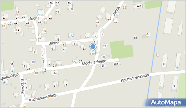 Żywiec, Mochnackiego, 29, mapa Żywiec