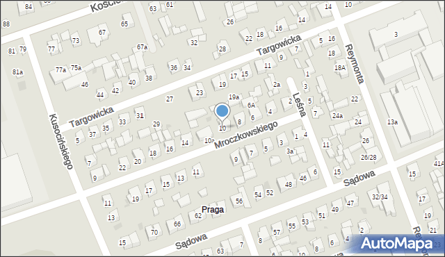 Białobrzegi, Mroczkowskiego Bronisława, 10, mapa Białobrzegi