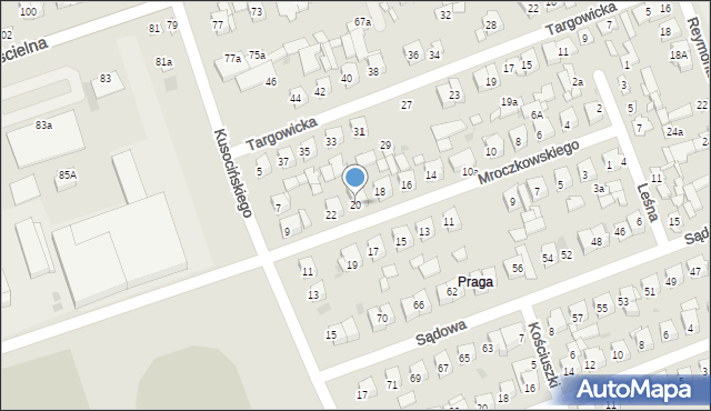 Białobrzegi, Mroczkowskiego Bronisława, 20, mapa Białobrzegi