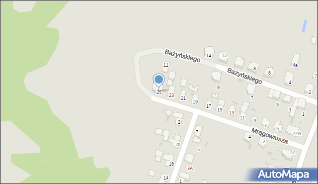 Braniewo, Mrągowiusza, 25, mapa Braniewo