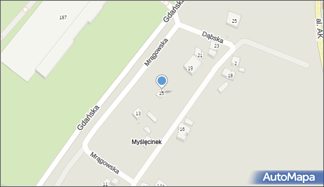 Bydgoszcz, Mrągowska, 15, mapa Bydgoszczy