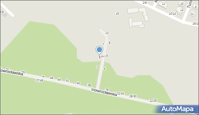 Częstochowa, Mrągowska, 5, mapa Częstochowy