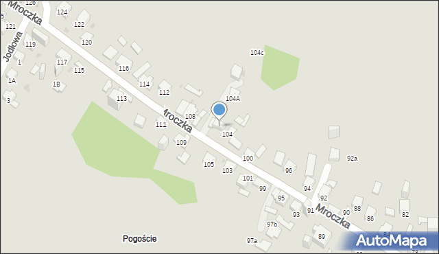 Jaworzno, Mroczka Andrzeja, ks., 106, mapa Jaworzno