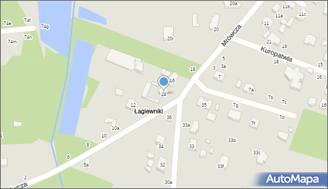 Łódź, Mrówcza, 14, mapa Łodzi