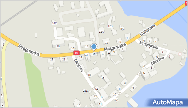 Mikołajki, Mrągowska, 15, mapa Mikołajki