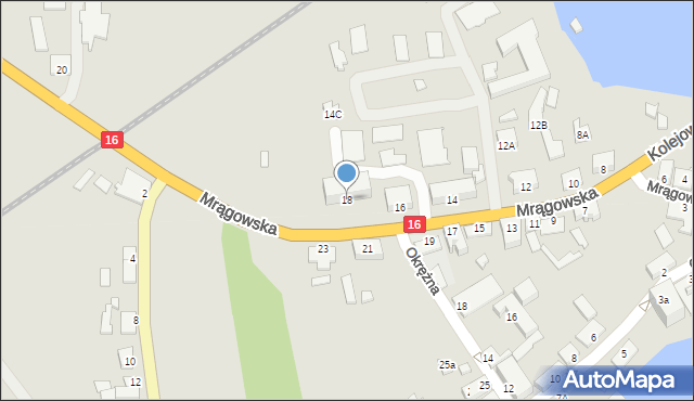 Mikołajki, Mrągowska, 18, mapa Mikołajki