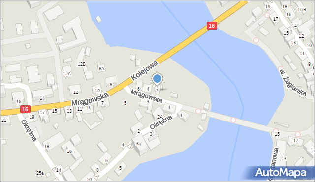 Mikołajki, Mrągowska, 2, mapa Mikołajki