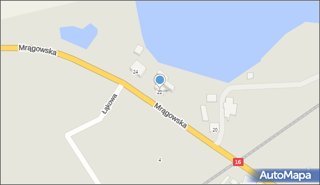 Mikołajki, Mrągowska, 22, mapa Mikołajki