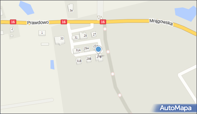 Mikołajki, Mrągowska, 27B, mapa Mikołajki