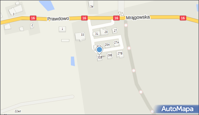 Mikołajki, Mrągowska, 31B, mapa Mikołajki