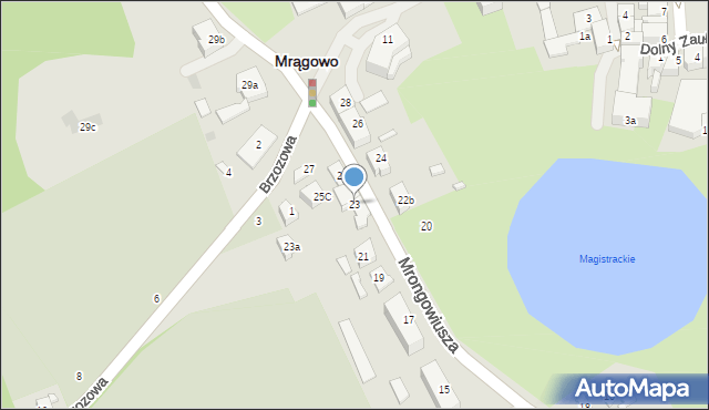 Mrągowo, Mrongowiusza, 23, mapa Mrągowo