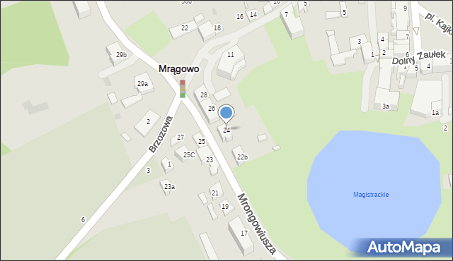 Mrągowo, Mrongowiusza, 24, mapa Mrągowo