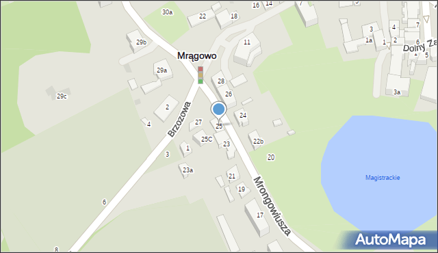 Mrągowo, Mrongowiusza, 25, mapa Mrągowo