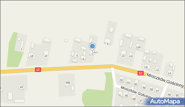 Mroczków Gościnny, Mroczków Gościnny, 1, mapa Mroczków Gościnny