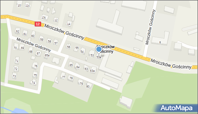 Mroczków Gościnny, Mroczków Gościnny, 53a, mapa Mroczków Gościnny
