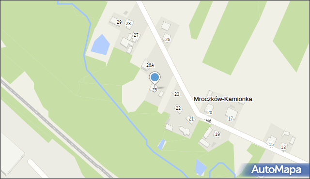 Mroczków-Kamionka, Mroczków-Kamionka, 25, mapa Mroczków-Kamionka