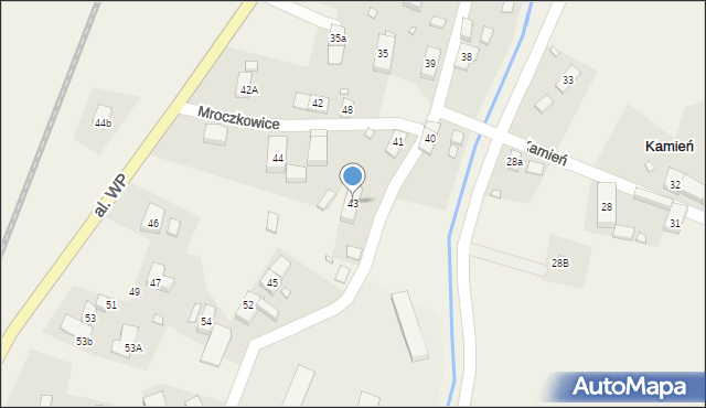 Mroczkowice, Mroczkowice, 43, mapa Mroczkowice