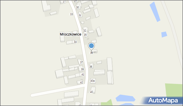 Mroczkowice, Mroczkowice, 36, mapa Mroczkowice