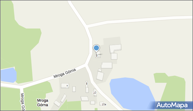 Mroga Górna, Mroga Górna, 9, mapa Mroga Górna