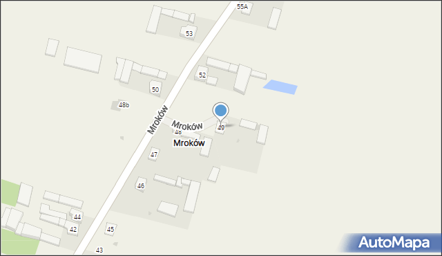 Mroków, Mroków, 49, mapa Mroków
