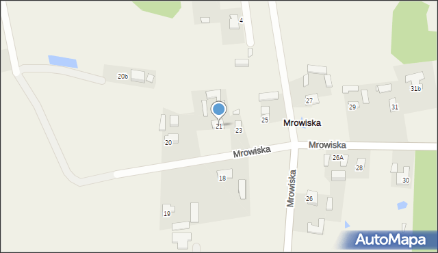 Mrowiska, Mrowiska, 21, mapa Mrowiska