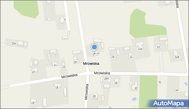 Mrowiska, Mrowiska, 27, mapa Mrowiska