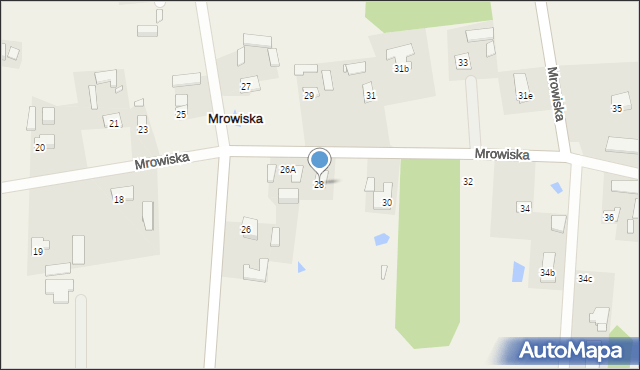 Mrowiska, Mrowiska, 28, mapa Mrowiska