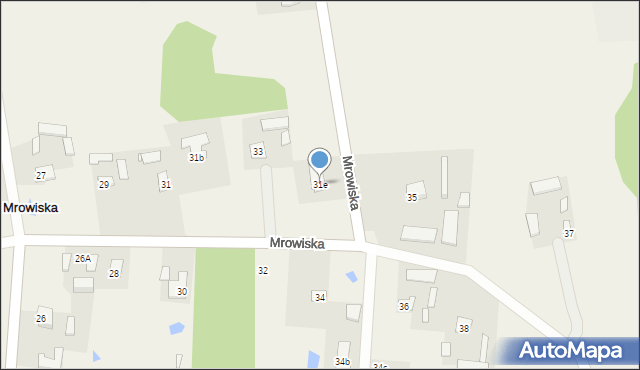 Mrowiska, Mrowiska, 31e, mapa Mrowiska