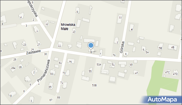 Mrowiska, Mrowiska, 8, mapa Mrowiska