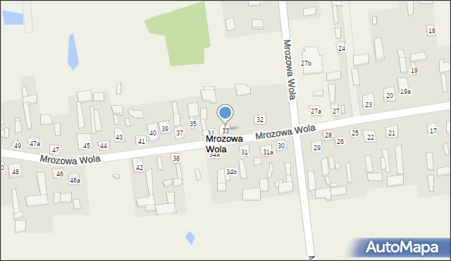 Mrozowa Wola, Mrozowa Wola, 33, mapa Mrozowa Wola