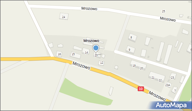 Mrozowo, Mrozowo, 13, mapa Mrozowo