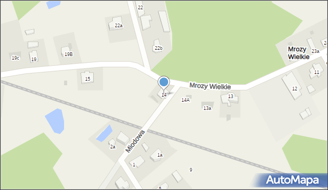 Mrozy Wielkie, Mrozy Wielkie, 14, mapa Mrozy Wielkie