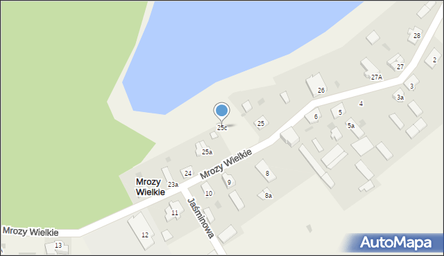 Mrozy Wielkie, Mrozy Wielkie, 25c, mapa Mrozy Wielkie