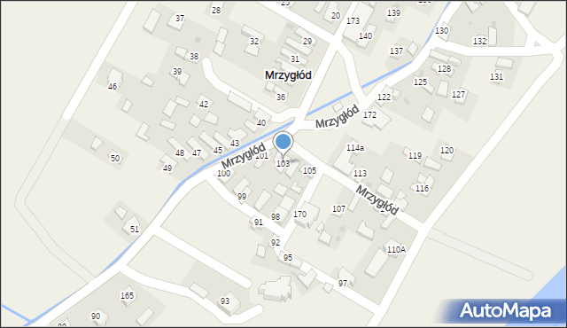 Mrzygłód, Mrzygłód, 103, mapa Mrzygłód