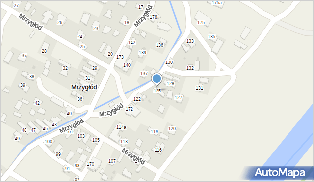 Mrzygłód, Mrzygłód, 125, mapa Mrzygłód