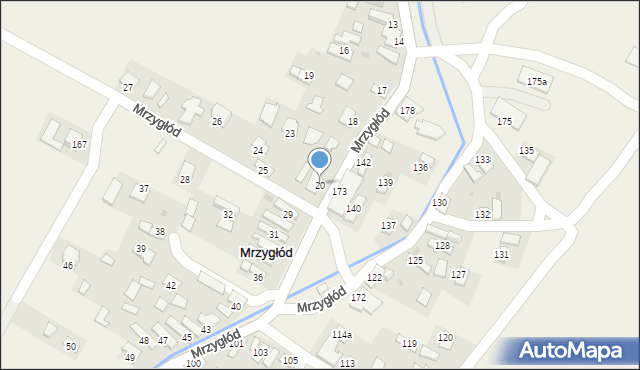 Mrzygłód, Mrzygłód, 20, mapa Mrzygłód