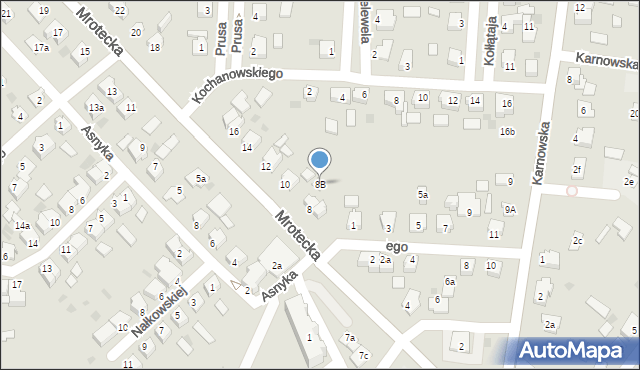 Nakło nad Notecią, Mrotecka, 8B, mapa Nakło nad Notecią