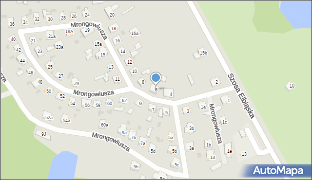 Ostróda, Mrongowiusza Celestyna, 6, mapa Ostróda