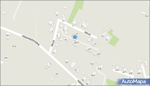 Rybnik, Mruli Ernesta, 10A, mapa Rybnika